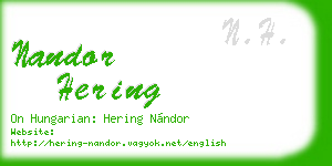 nandor hering business card